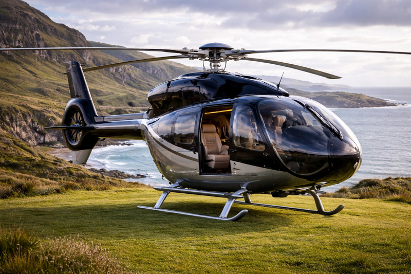 Helicopter golf course transfers